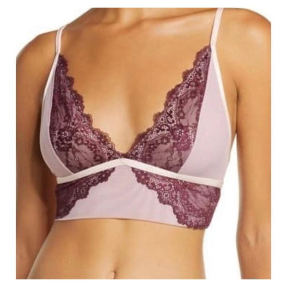 Free People Lea Beautiful Berry Bralette Size XS